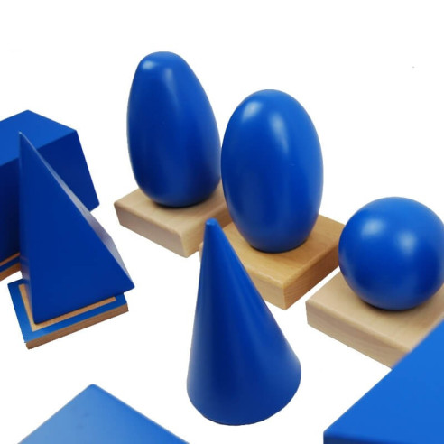 solides géometriques en hêtre PREMIUM  Montessori