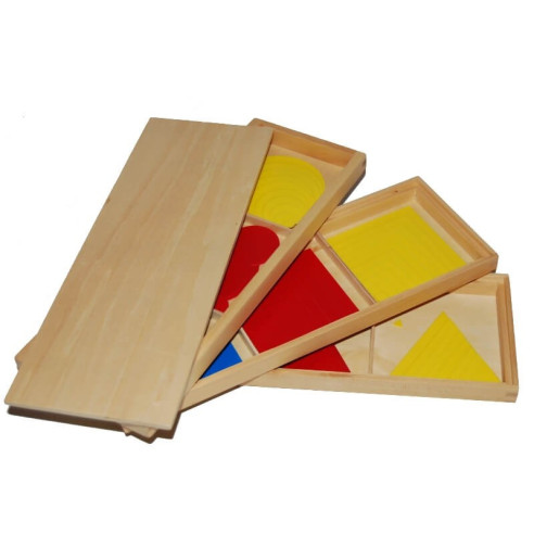 Cercles, carrés et triangles superposables Montessori