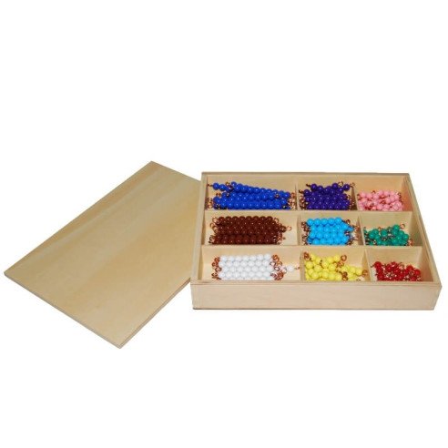 Boite de barrettes de perles de 1 à 9 (x20) Montessori