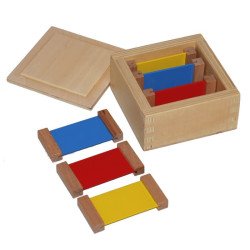 1ère boite de couleurs plaquettes bois Montessori