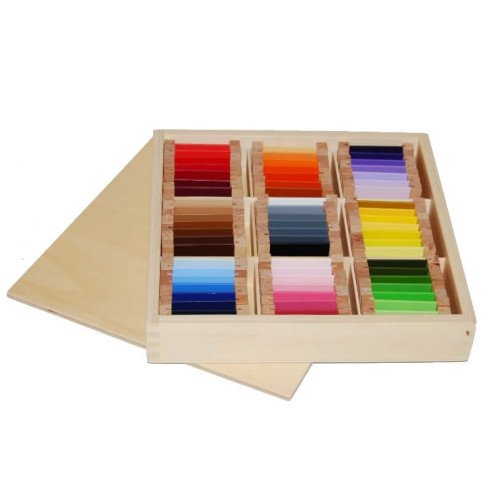 3ème boite de couleurs plaquettes bois Montessori