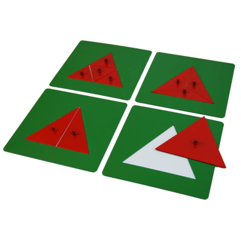 Triangles métalliques pour les fractions Montessori