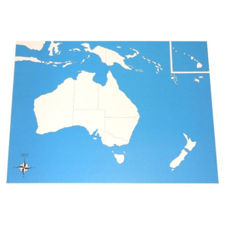 Carte de l'Océanie vierge