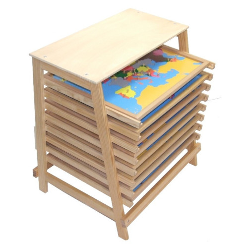 Cabinet de géographie avec 8 puzzles premium Cabinet de géographie avec 8 puzzles premium