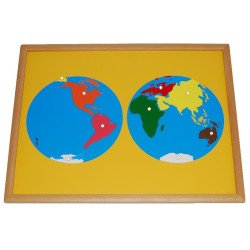 Puzzle des continents premium Montessori
