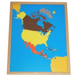Puzzle de l'Amérique du Nord PREMIUM Montessori