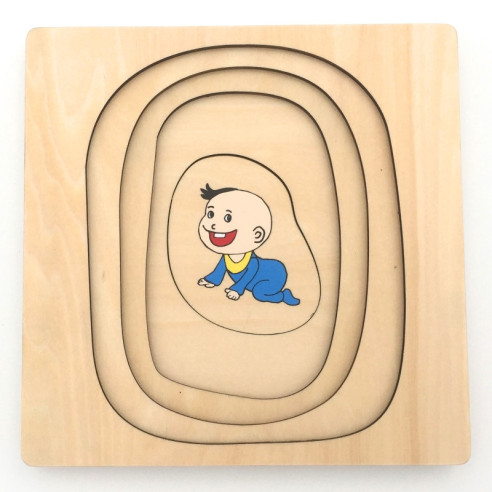 Puzzle cycle de vie de l'homme Montessori