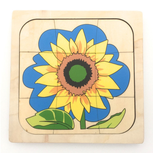 Puzzle de la fleur - Matériel Montessori