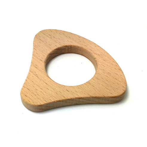 Hochet de dentition bébé - Hochet en bois de hêtre