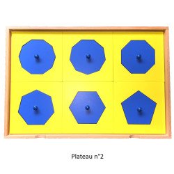 Cabinet de géométrie plateau 2 Montessori