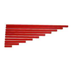 Barres rouges en hêtre (premium) Montessori