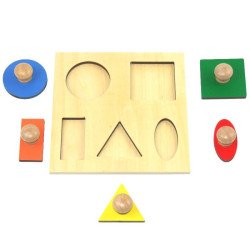 Puzzle 5 formes géométriques simples Montessori