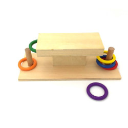Boite avec cercles à pousser Montessori 2