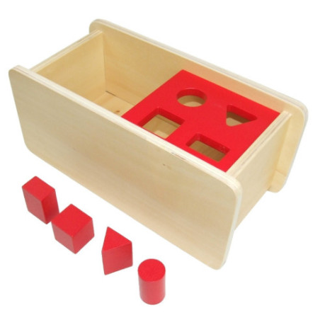 Boite avec encastrement pour 4 formes