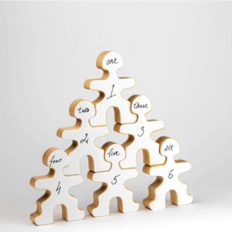 Autocollants blancs pour Flockmen - lot de 16