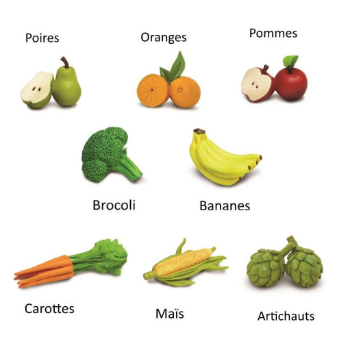 Figurines Tube Safari Fruits Et Legumes
