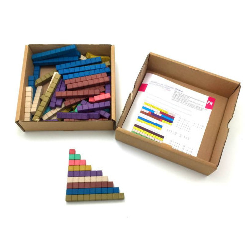 Réglettes cuisenaires couleurs Montessori en Re-Wood - Matériel Mon