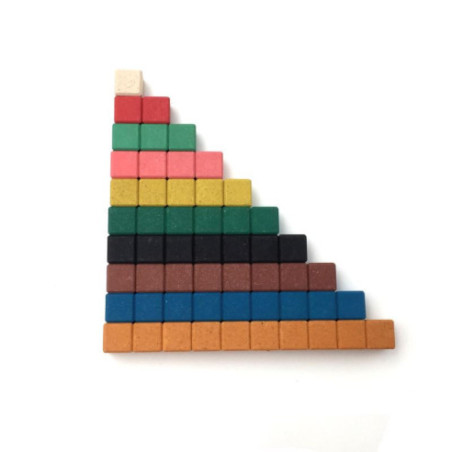 Réglettes cuisenaires - 126 pièces en Re-Wood® dans leur boite