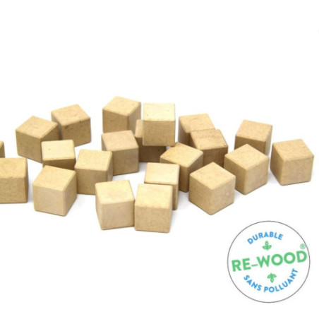 150 cubes 2x2x2 en RE-WOOD® couleur naturelle