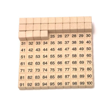 Jeu du tableau de cent en RE-Wood® Jeu du tableau de cent en RE-Wood®