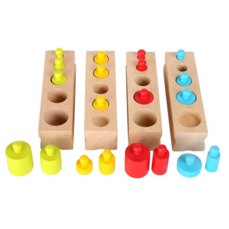 Minis encastrements de cylindres multicolores