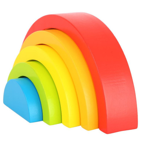 Blocs en Silicone arc-en-ciel pour enfants, blocs empilables arc