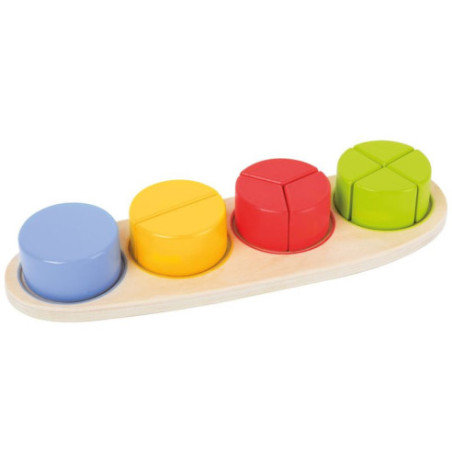 Puzzle fractions à encastrer "Educate"