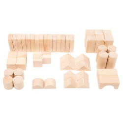 Blocs de construction en bois naturel 2