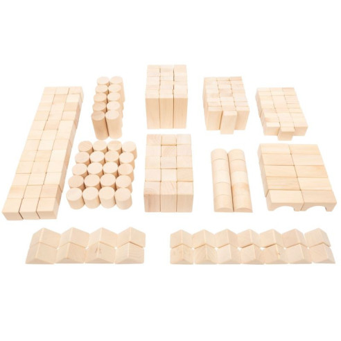 Blocs de construction en bois naturel, grand format