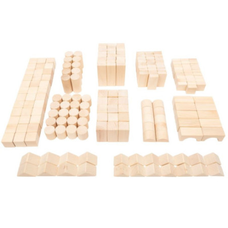 Blocs de construction en bois naturel, grand format