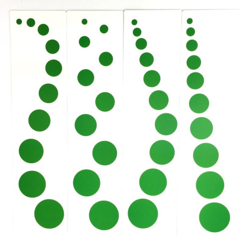 Cartes de contrôle pour les cylindres de couleur Montessori