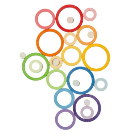24 anneaux arc-en-ciel encastrables Grapat