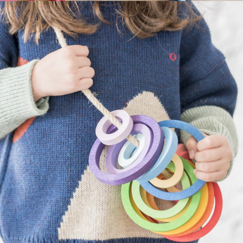 24 anneaux arc-en-ciel encastrables Grapat