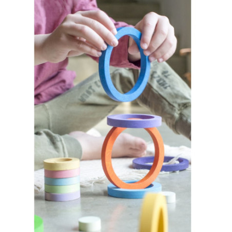 24 anneaux arc-en-ciel encastrables Grapat