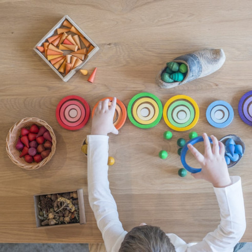 24 anneaux arc-en-ciel encastrables Grapat