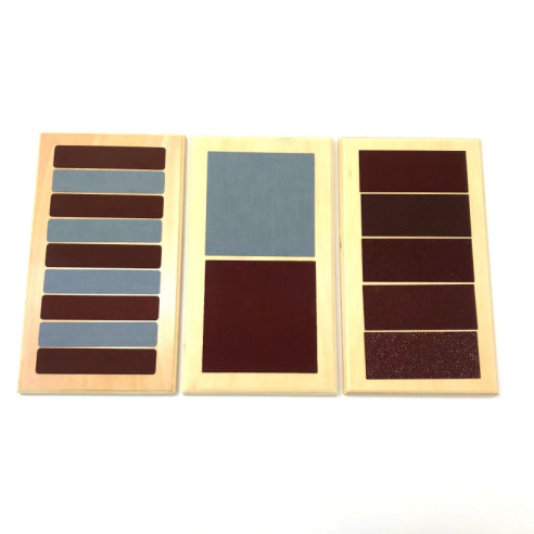 Tablettes lisses et rugueuses Montessori