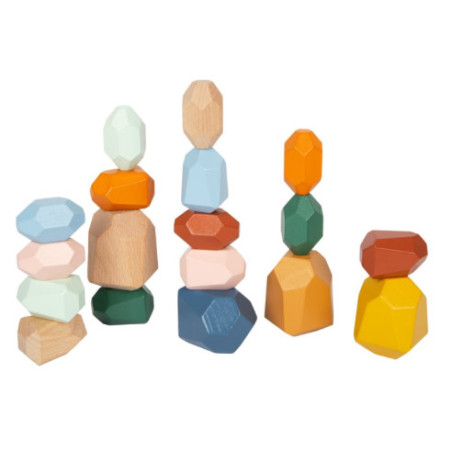 Pierres d'équilibre en bois