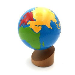 Globe des parties du monde Montessori