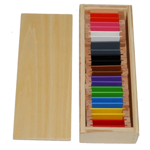2ème boite de couleurs plaquettes bois Montessori