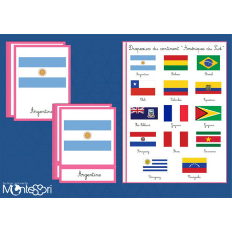Boutique documents Montessori - Cartes de nomenclature Amérique du Sud Boutique documents Montessori - Cartes de nomenclature Amérique du Sud