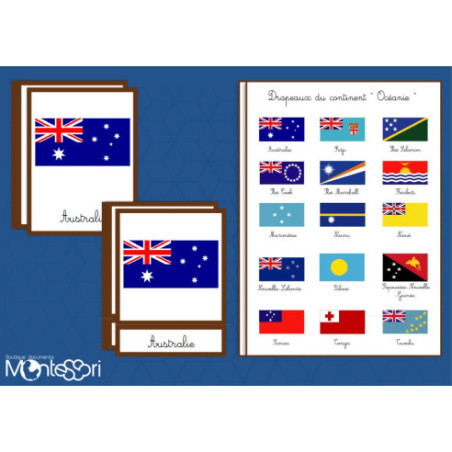 Boutique documents Montessori - Cartes de nomenclature Océanie Boutique documents Montessori - Cartes de nomenclature Océanie