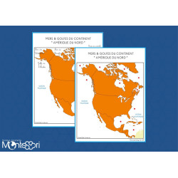 Boutique documents Montessori - Mers du continent Amérique du Nord