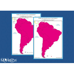 Boutique documents Montessori - Mers du continent Amérique du Sud