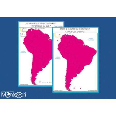 Boutique documents Montessori - Mers du continent Amérique du Sud