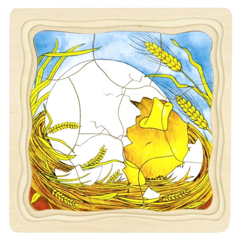 Puzzle à étages Poule Goki
