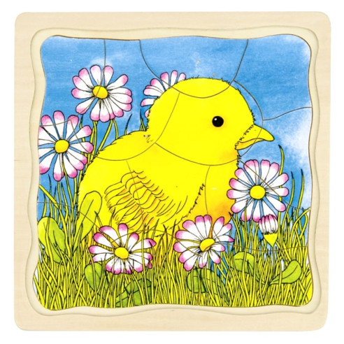 Puzzle à étages Poule Goki