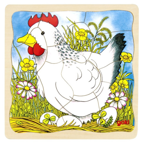 Puzzle à étages Poule Goki