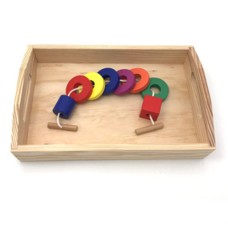 Perles à lacer avec plateau