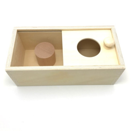 Boite avec couvercle coulissant et cylindre