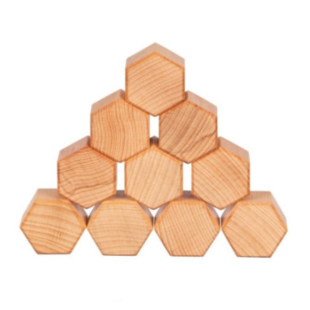 Jeu de construction ciré à l'huile de noix